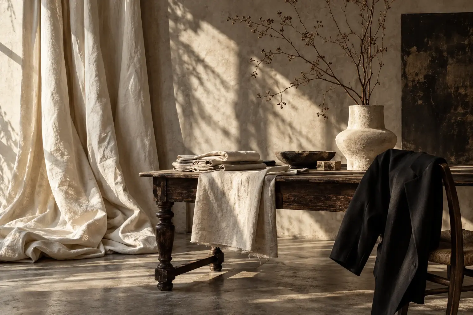 Composition d’ambiance textile provisoire, non représentative d’un projet ROCE